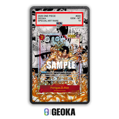 Portgas D. Ace OP02-013 Manga - Teca con artwork esteso per carte gradate