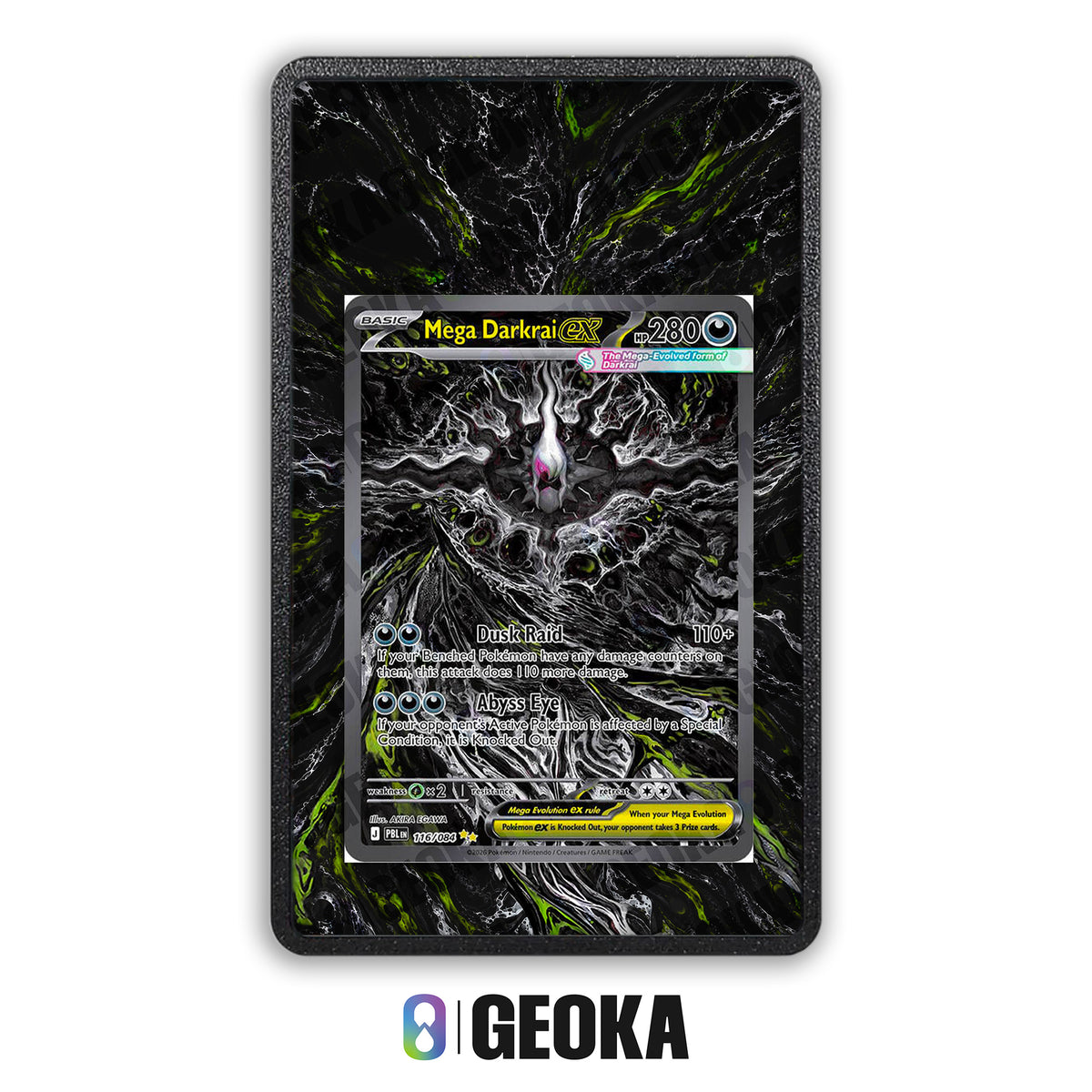 Mega Darkrai ex 116/084 - Teca con artwork esteso per carte gradate