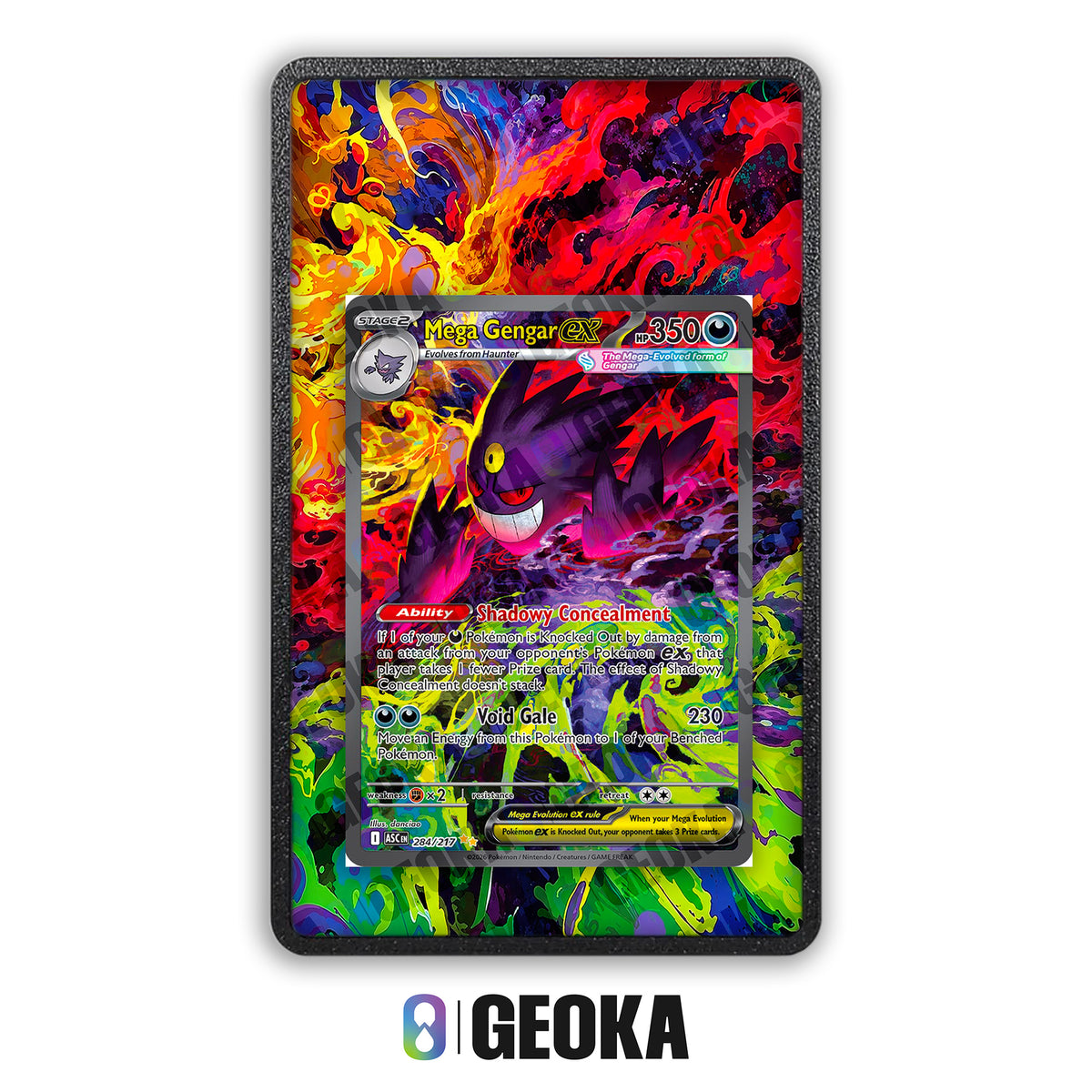 Mega Gengar ex 284/217 - Teca con artwork esteso per carte gradate