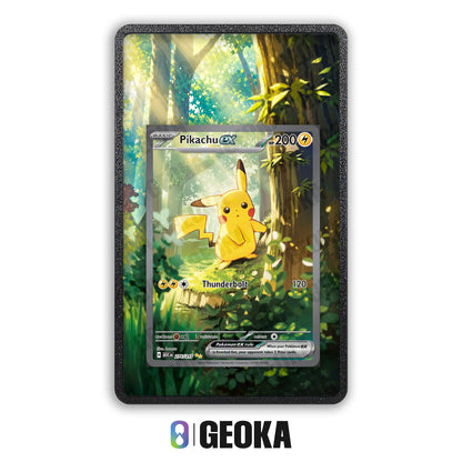 Pikachu ex 764/742 - Teca con artwork esteso per carte gradate