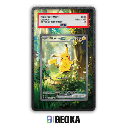 Pikachu ex 764/742 - Teca con artwork esteso per carte gradate