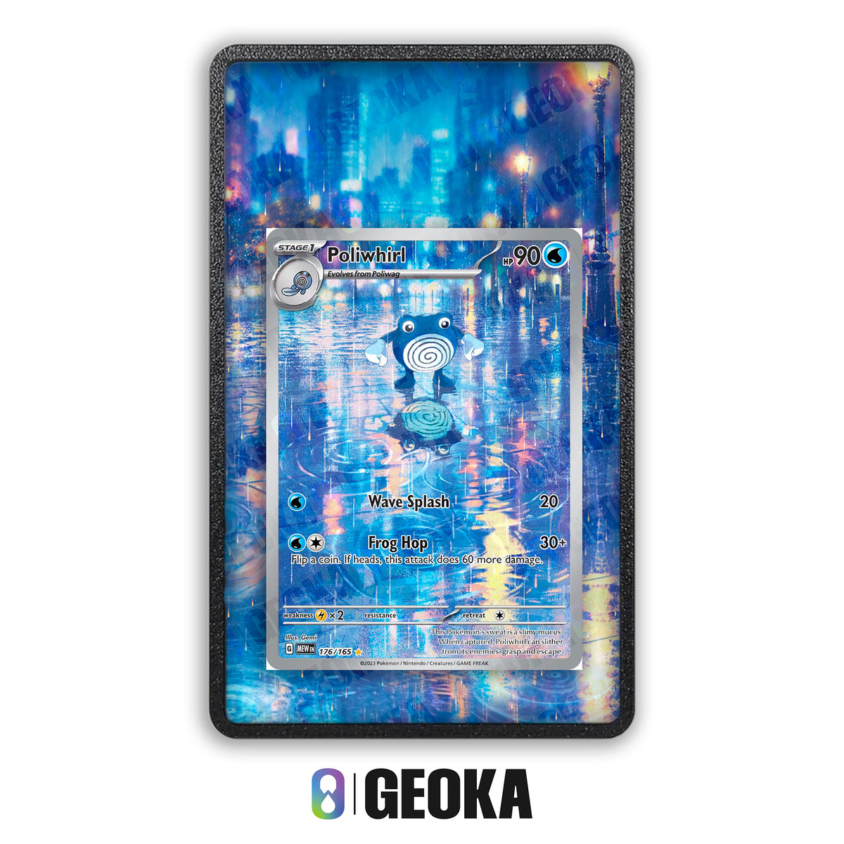Poliwhirl 176/165 - Teca con artwork esteso per carte gradate