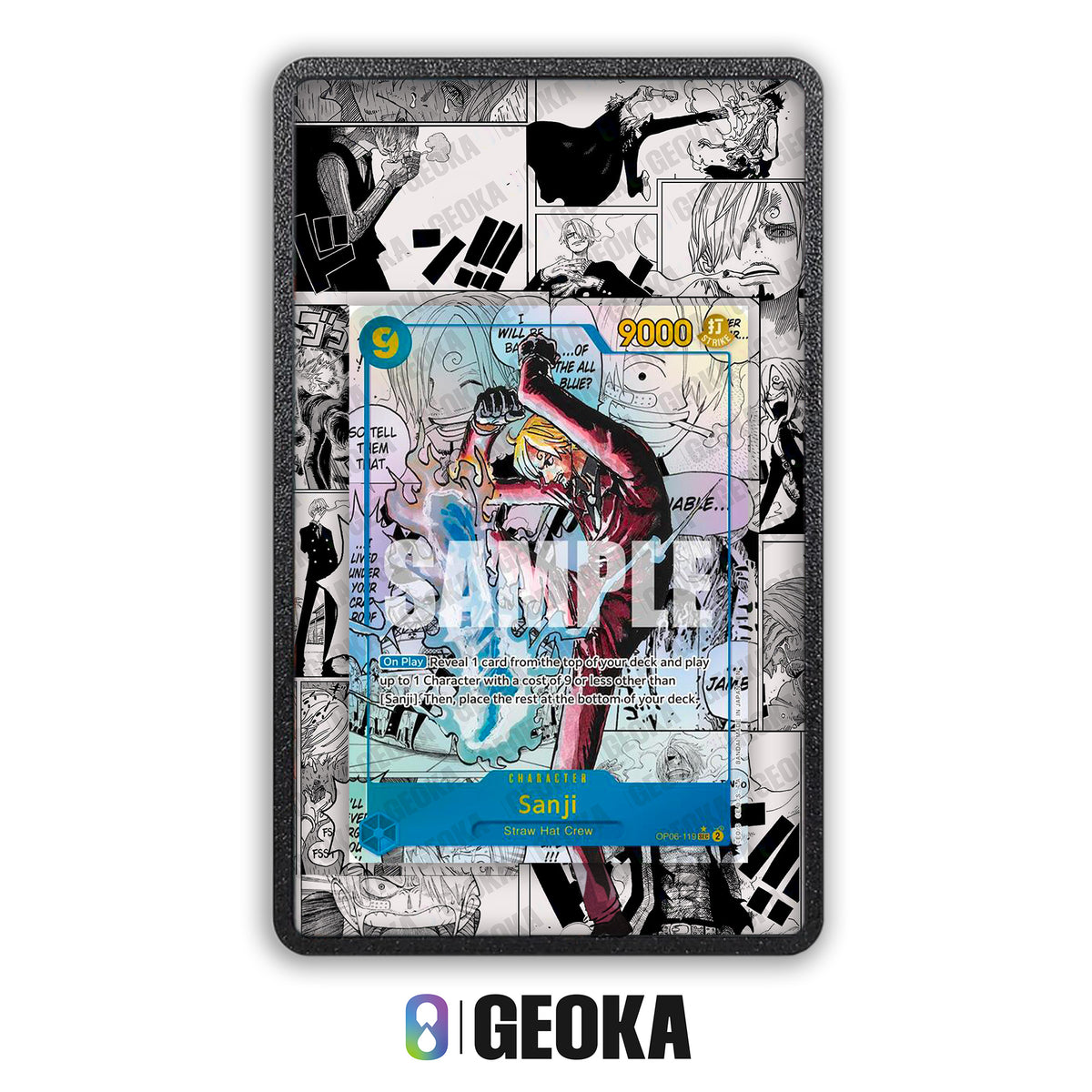Sanji OP06-119 Manga - Teca con artwork esteso per carte gradate