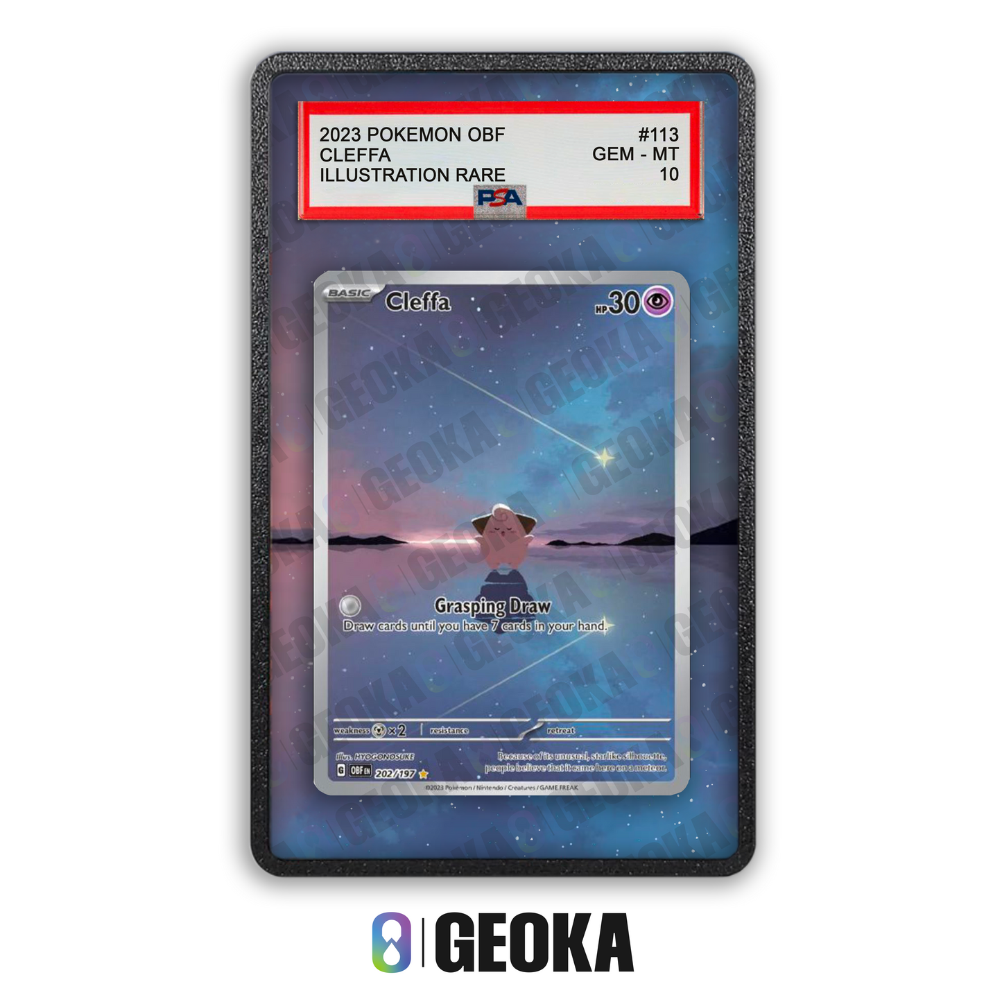 Cleffa OBF 202/197 - Teca con artwork esteso per carte gradate