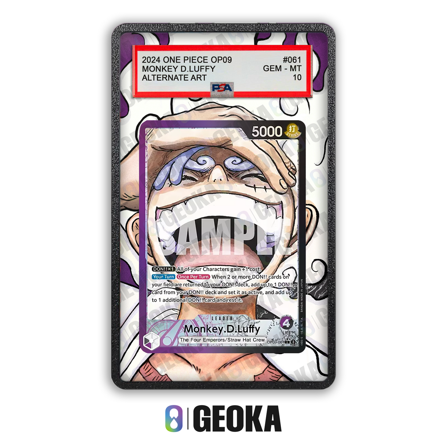 Monkey D. Luffy OP09-061 - Teca con artwork esteso per carte gradate