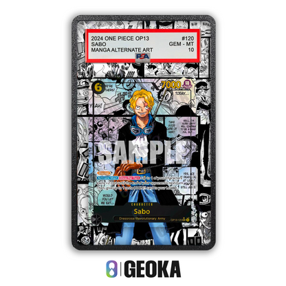 Sabo Manga OP13-120 - Teca con artwork esteso per carte gradate