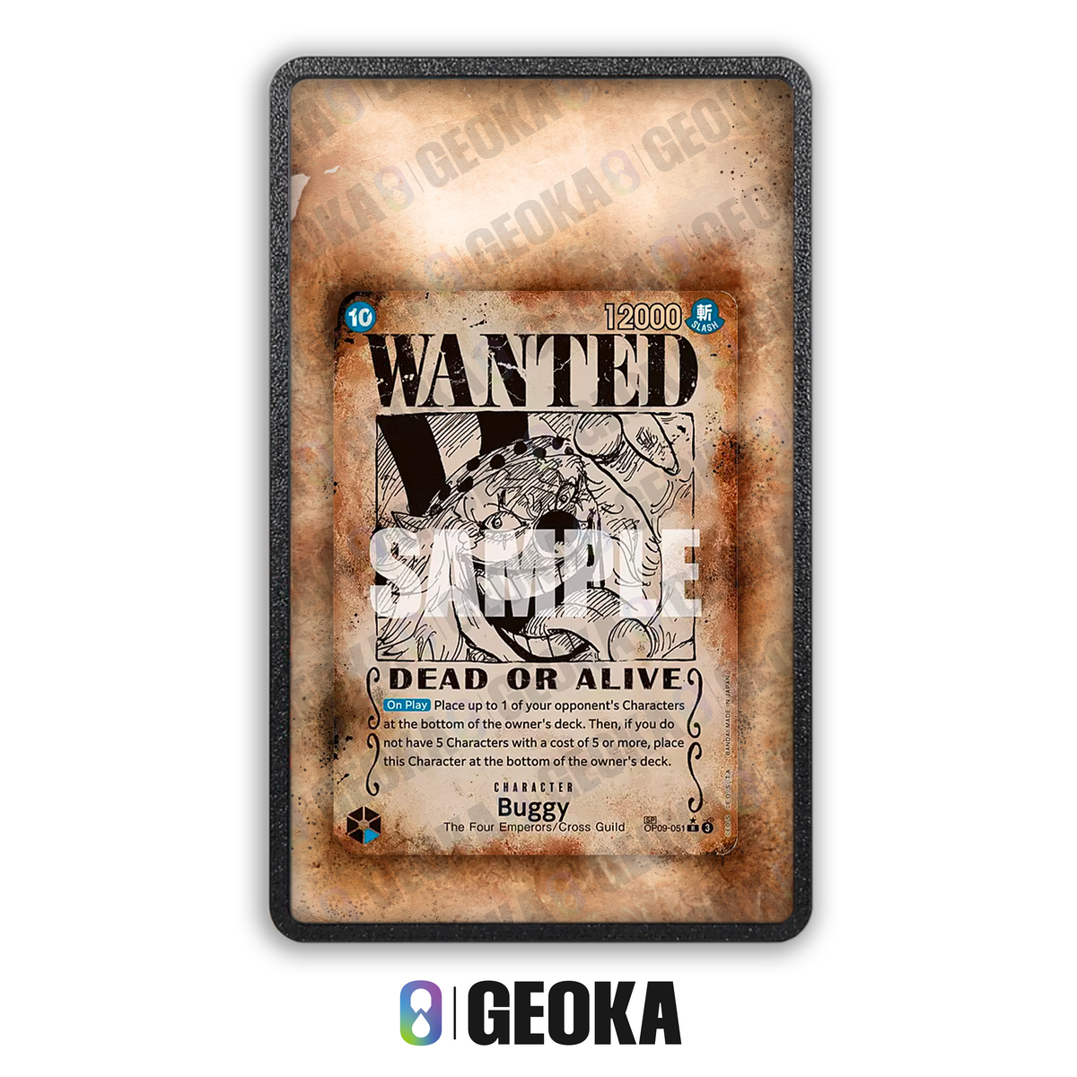 Buggy OP09-051 Wanted - Teca con artwork esteso per carte gradate