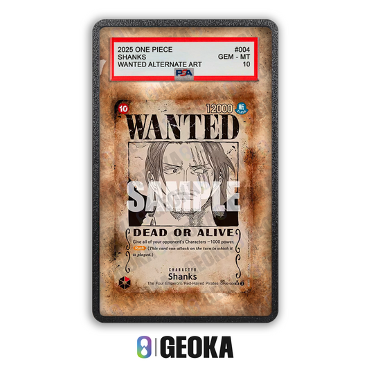 Shanks OP09-004 Wanted - Teca con artwork esteso per carte gradate