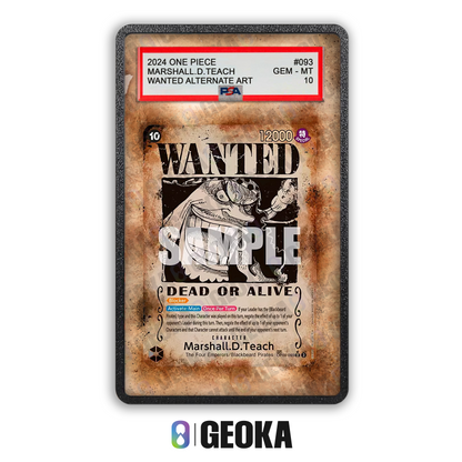 Marshall D. Teach OP09-093 Wanted - Teca con artwork esteso per carte gradate