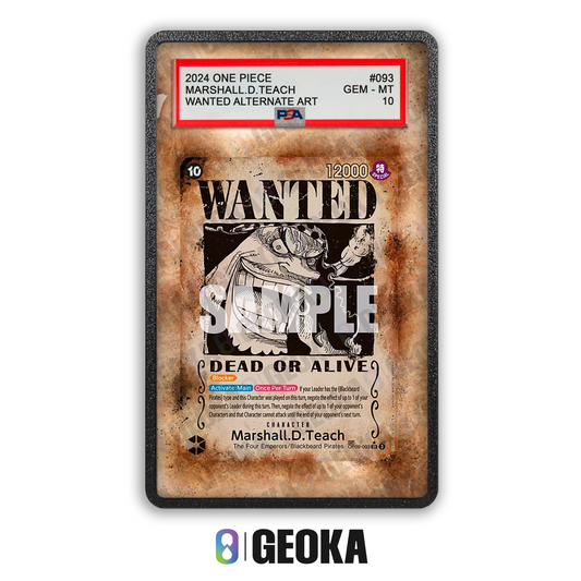 Marshall D. Teach OP09-093 Wanted - Teca con artwork esteso per carte gradate